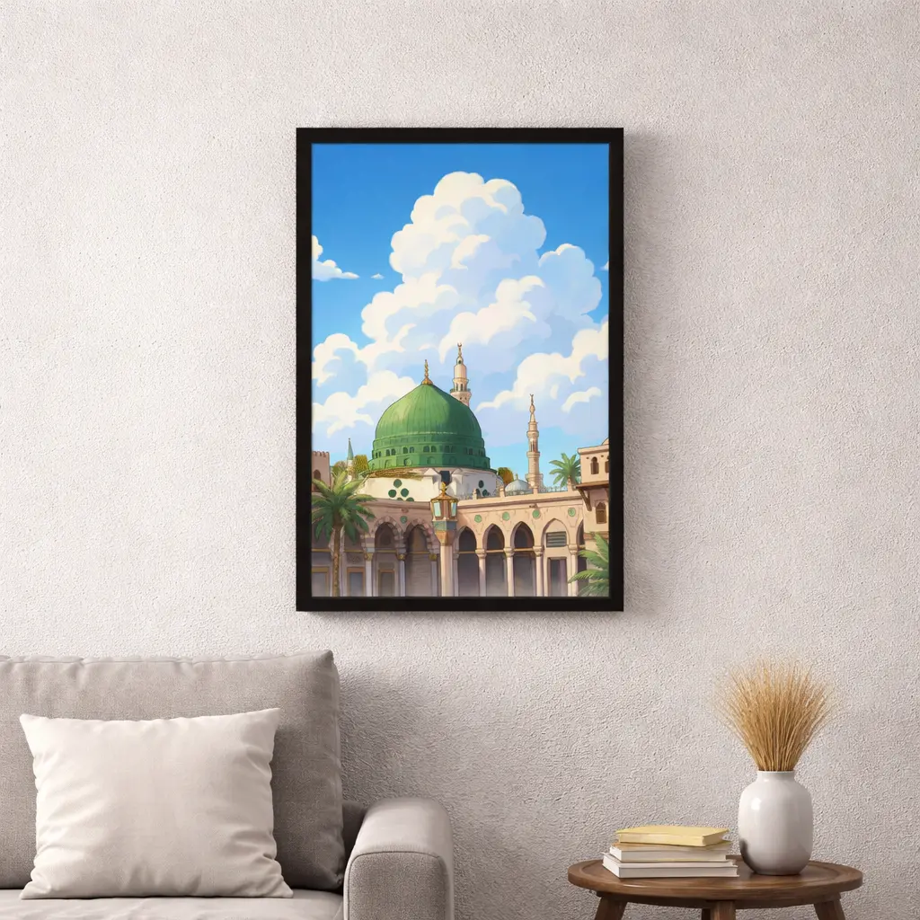 Masjid Nabawi Islamic Wall Frame – Premium Framed Art 12x18 - Image 2