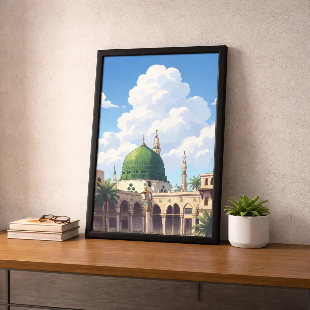 Masjid Nabawi Islamic Wall Frame – Premium Framed Art 12x18 - Image 3